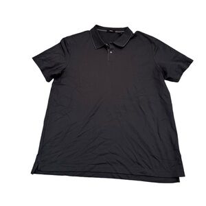 THEORY Men's Polo Shirt Golf Charcoal Gray Short Sleeve Office School Size XXL
